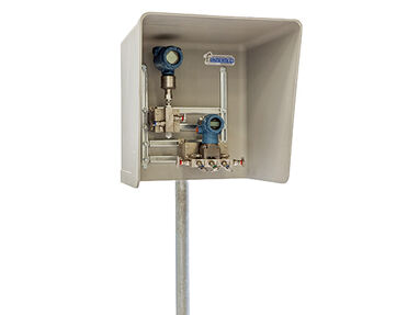 Cube-shaped process instrumentation sunshade lowers the costs of field protection